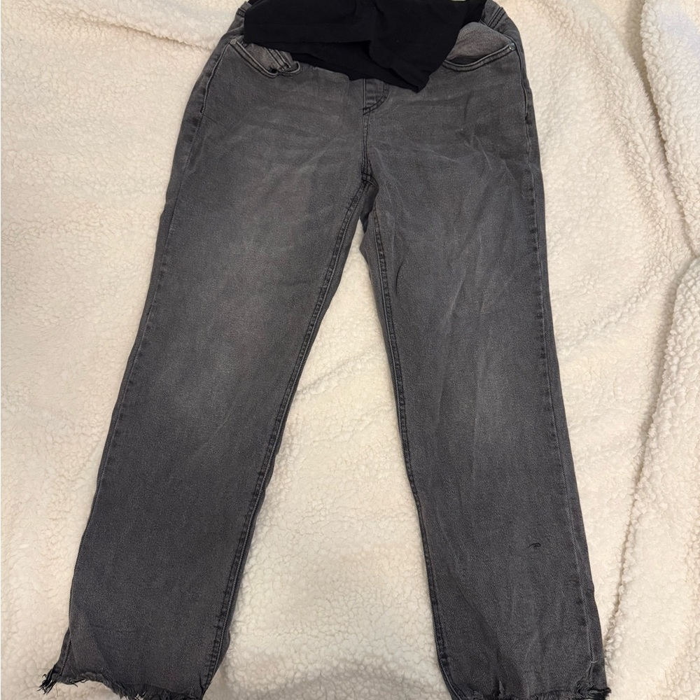 Motherhood Maternity Gray Straight Leg Jeans